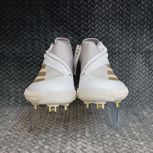 Adidas Adizero Impact+ BSB Men\'s Baseball Cleats White Gray Gold Size 11.5 main image 10